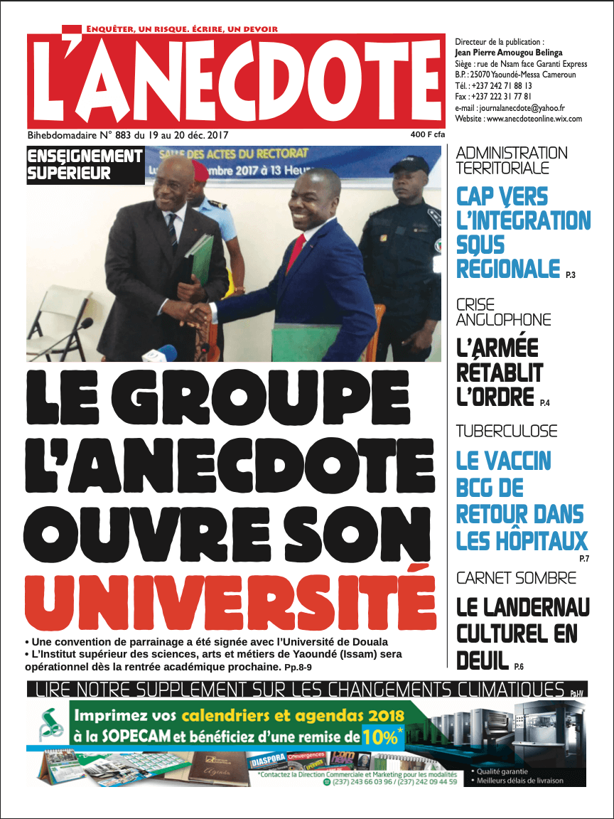 Couverture du journal 833